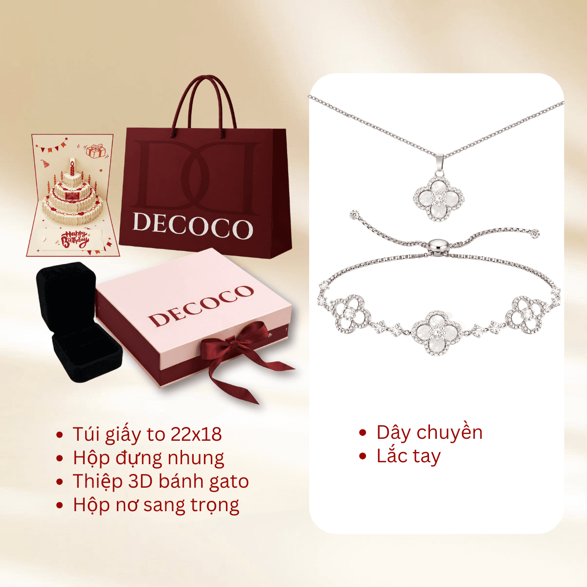Set Sakura Cỏ 4 lá 2 món - 9