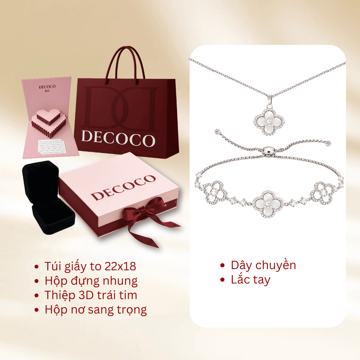 Set Sakura Cỏ 4 lá 2 món - 7