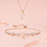 Set BLESS cỏ 4 lá - Dây chuyền và vòng tay thumbnail 2