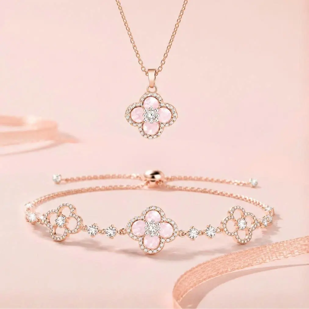 Set SAKURA hoa anh đào - Dây chuyền và vòng tay - 2