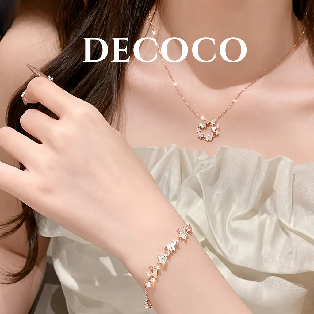 Set AURORA hoa và tiara - Dây chuyền và vòng tay - 8