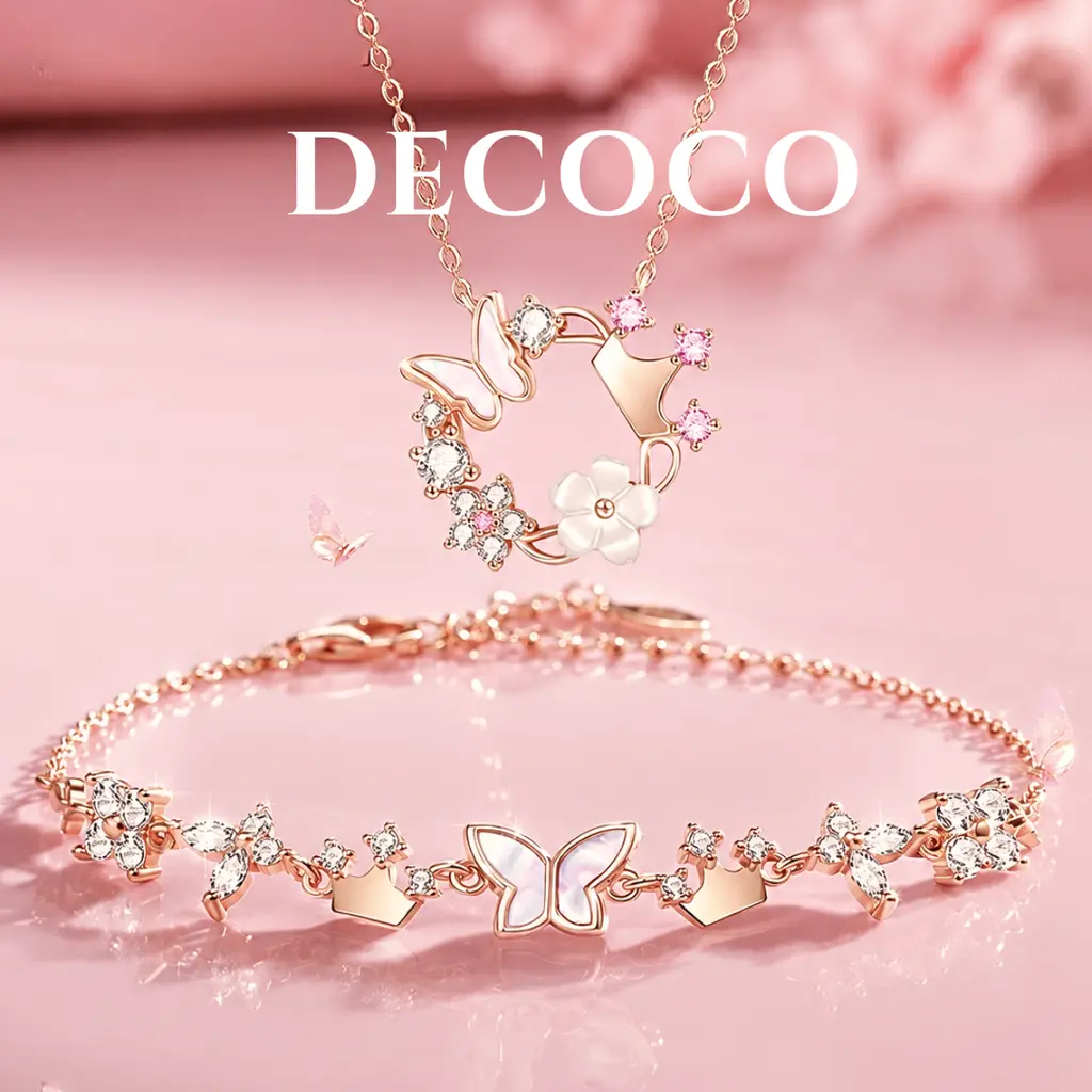 Set AURORA hoa và tiara - Dây chuyền và vòng tay - 2