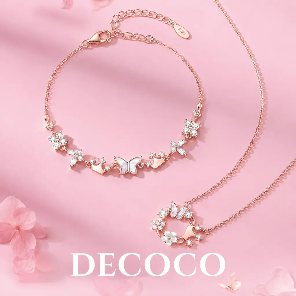 Set AURORA hoa và tiara - Dây chuyền và vòng tay - 3