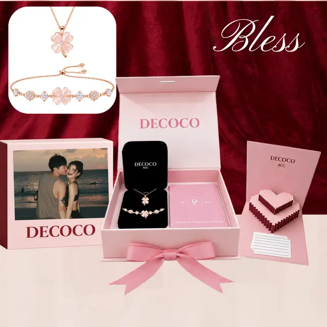 Set BLESS cỏ 4 lá - Dây chuyền và vòng tay