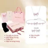 Set BABI nơ đá hồng - Dây chuyền và vòng tay thumbnail 9