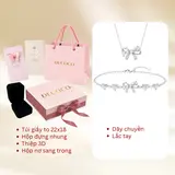 Set BABI nơ đá hồng - Dây chuyền và vòng tay thumbnail 10