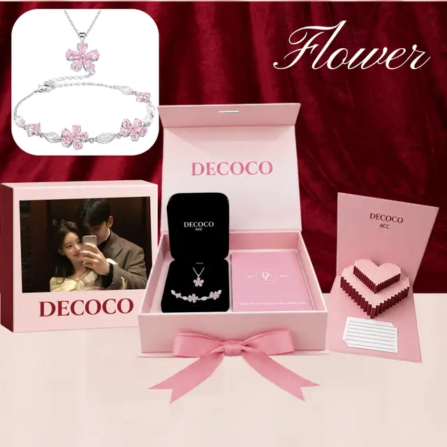 Set FLOWER hoa 5 cánh - Dây chuyền và khuyên tai